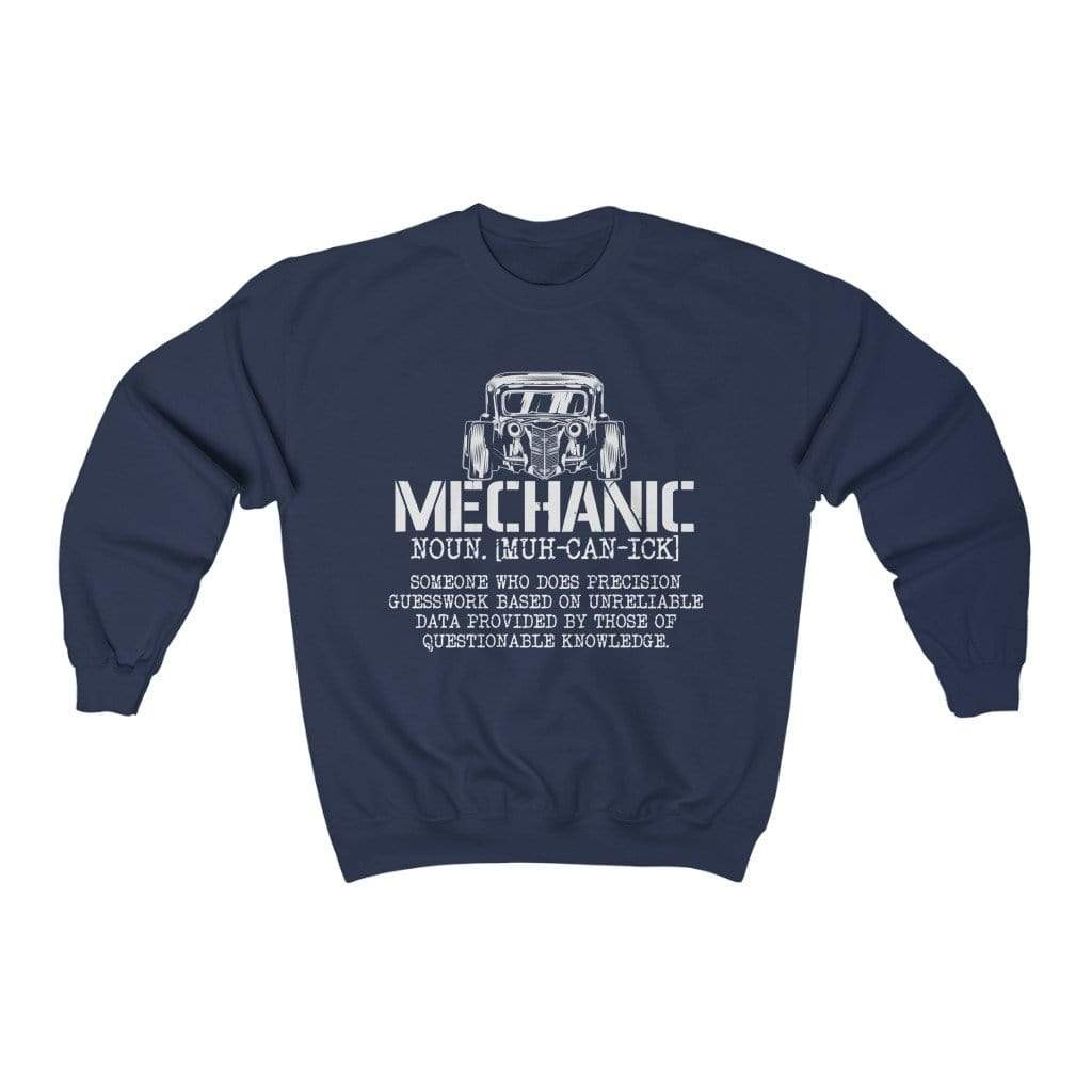 Mechanic Definition - Funny Vintage Classic Car - Noun Sweatshirt