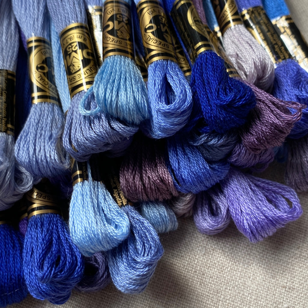 DMC Embroidery Floss: Blues