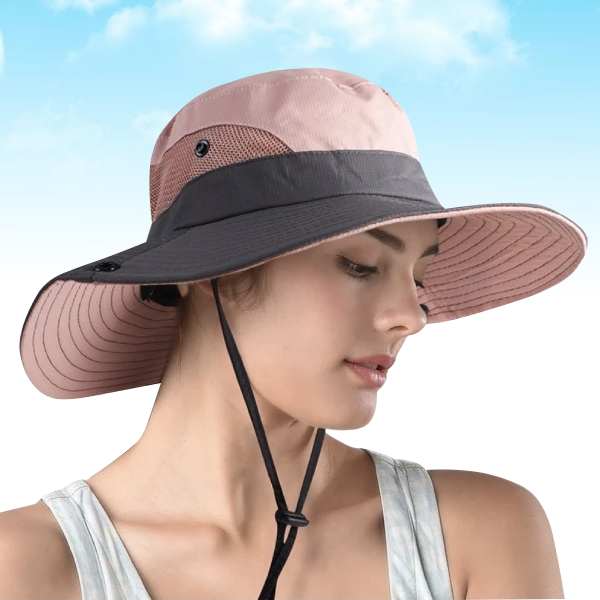 womens bucket hat with chin strap