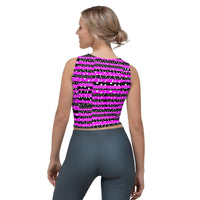 Textured Stripe All Over Print Women's Crop Top - nettybettymerch.com