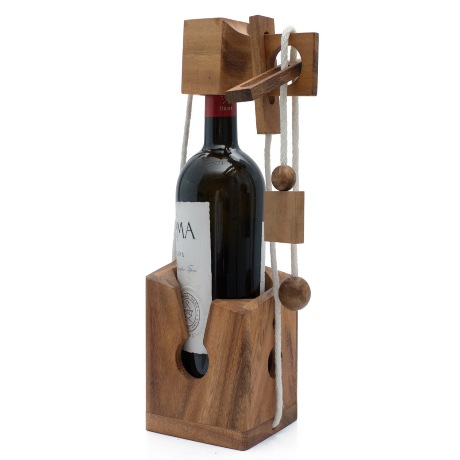 wine bottle wooden puzzle