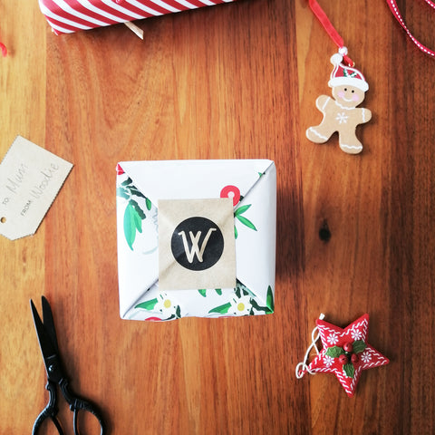 woodies wreath wrap inspiration showing gummed paper tape