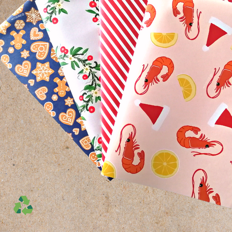 recyclable christmas wrapping paper woodies