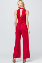 Load image into Gallery viewer, Mock-Neck Open Back Jumpsuit
