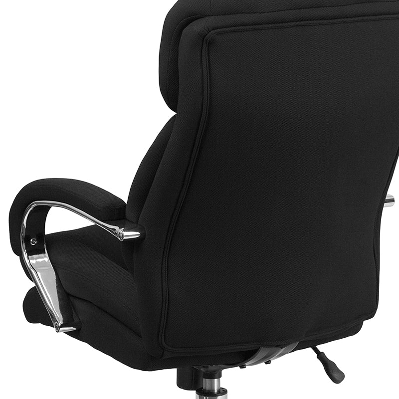 HERCULES 24/7 Intensive Use Big & Tall 500 lb. Black Fabric or Leather Executive Ergonomic Chair with Loop Arms GO-2078