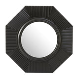 Miroir stries noir rond et octogonal