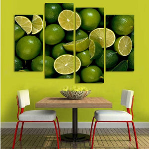 4 Panels - Green Lemon
