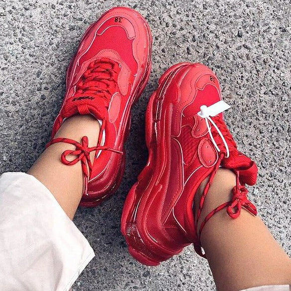 Balenciaga Triple S Red Sneakers Shoes