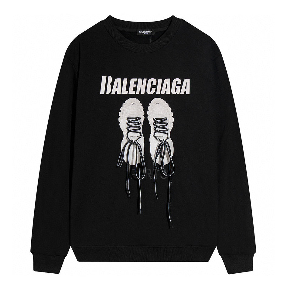 Balenciaga Fashion Classic Long Sleeve Round Neck Sweater Top