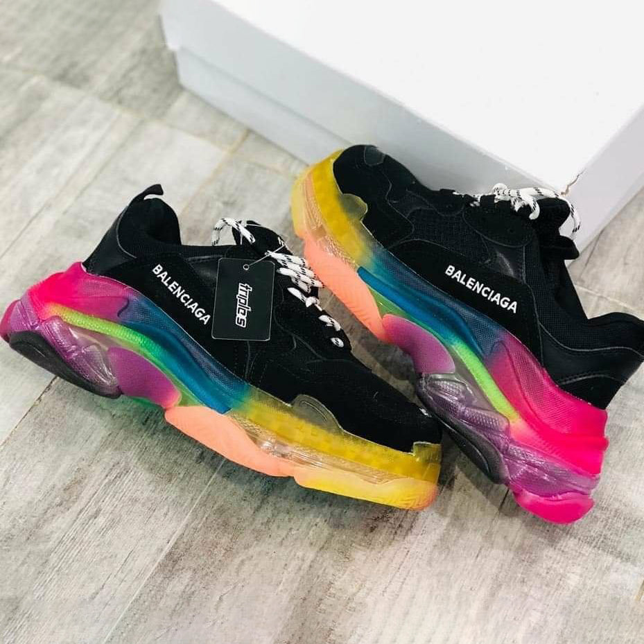 Balenciaga Triple S Sleek Casual Cushioned Sneakers Shoes