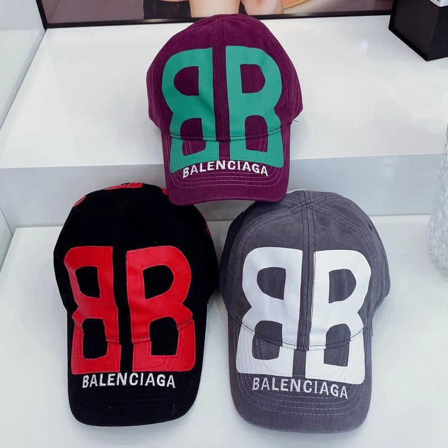 Balenciaga BB Fashion Men's and Women's Baseball Cap Graffiti Logo Pattern Sun Hat