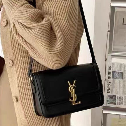 YSL Saint Laurent Fashion Leather Crossbody Satchel Shoulder Bag