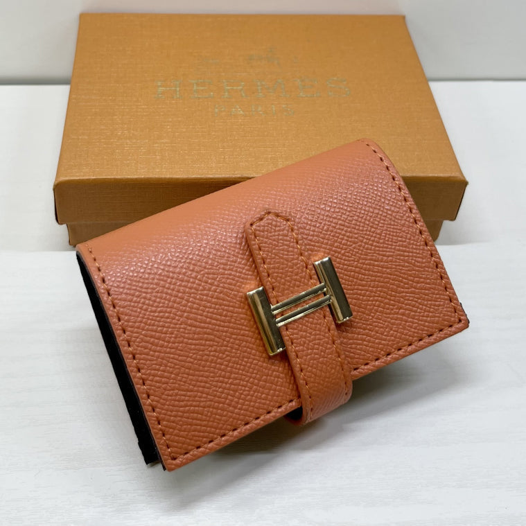 Hermes Classic Leather Print Wallet Purse