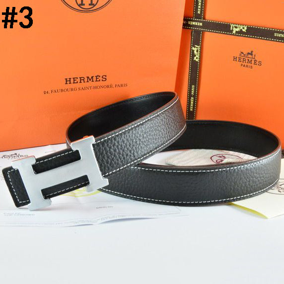 Hermes Popular Woman Men Fashion Smooth Buckle Embossing Leather Belt