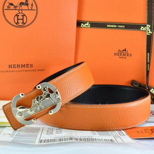 Hermes Popular Woman Men Fashion Smooth Buckle Leather Belt