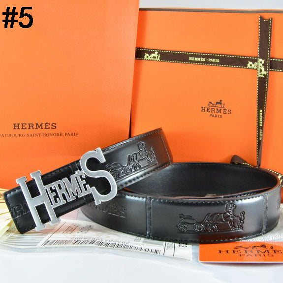 Hermes Popular Woman Men Fashion Smooth Buckle Embossing Leather Belt