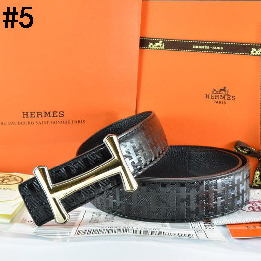 Hermes Popular Woman Men Fashion Smooth Buckle Embossing Leather