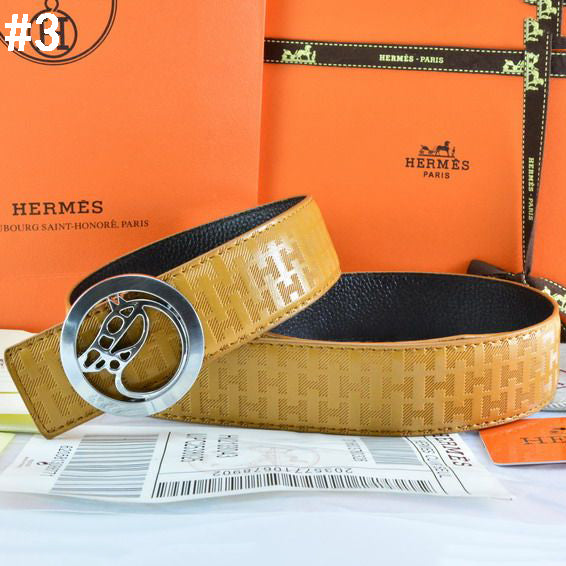 Hermes Popular Woman Men Fashion Smooth Buckle Embossing Leather Belt