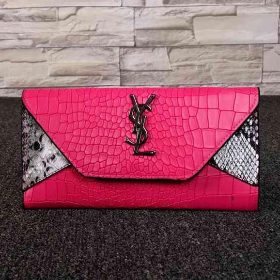 YSL Women Fashion Leather Buckle Wallet Purse