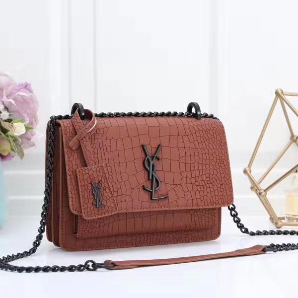 YSL Yves Saint laurent Fashion Leather Handbag Crossbody Shoulde