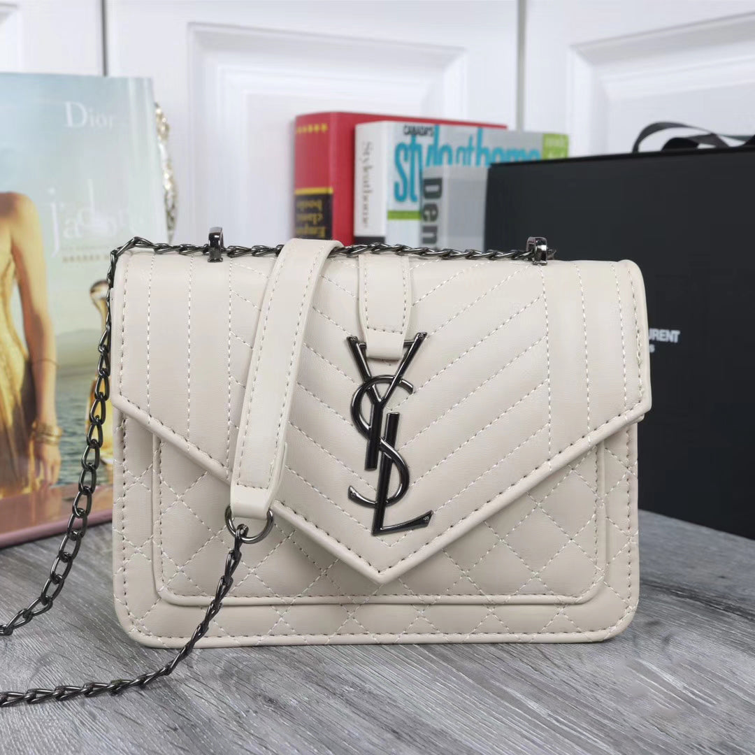 YSL Saint Laurent Fashion Classics Embossing Leather Shoulder Bag