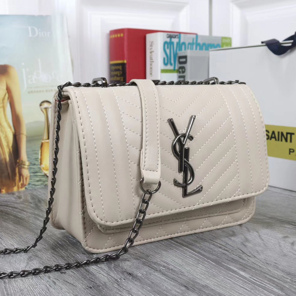 YSL Saint Laurent Fashion Classics Embossing Leather Shoulder Bag