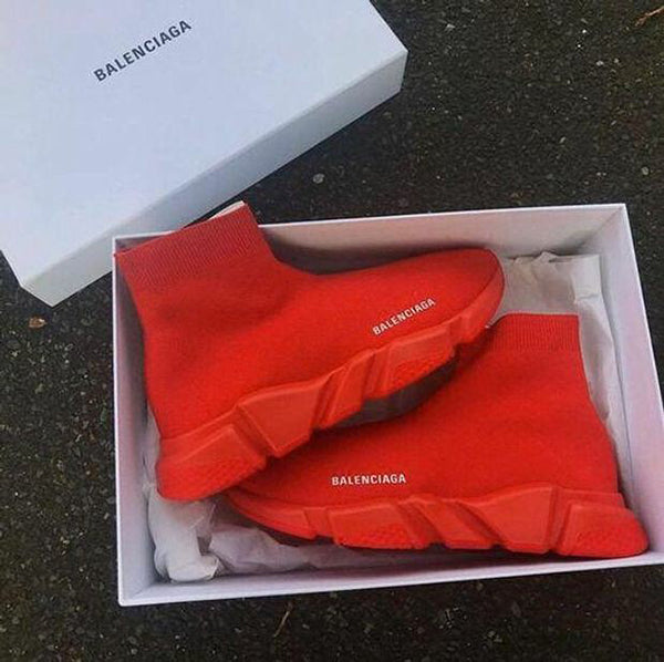 Balenciaga Hot Sale Color Block Knitted High Top Socks Shoes Sne