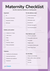 Maternity checklist