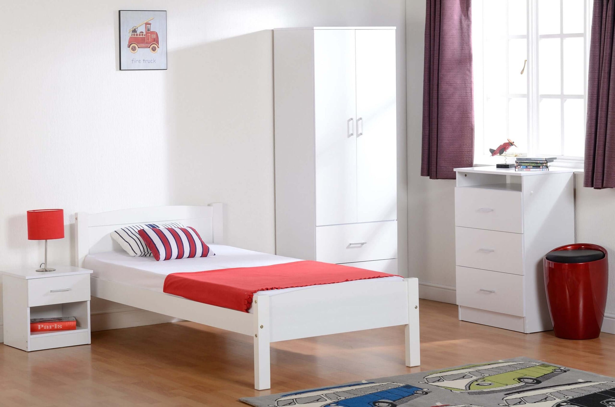 Amber 3' Single  Bed White- The Right Buy Store