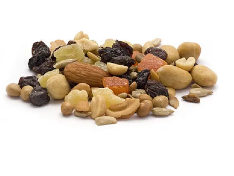 Trail mix on a table