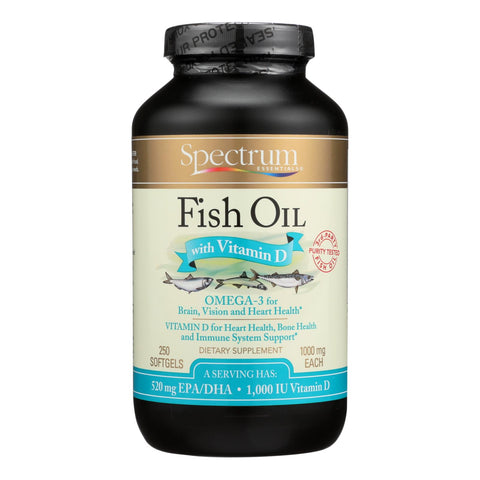 Aceite de pescado Omega-3 Spectrum Essentials con vitamina D