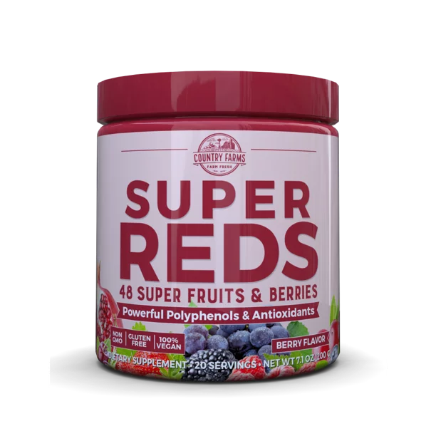 Kammer Almindelig Pakistan Country Farms Super Reds Powder Mix Berry (Pack of 1) - 7.1 Oz