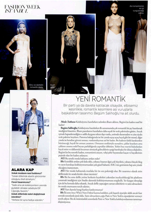 Begüm Salihoğlu Couture fashion show on MBFWI is featured on Harper's Bazaar