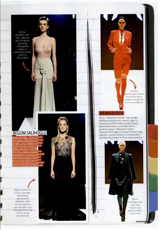 Begüm Salihoğlu Couture fashion show during MBFWI is featured on Cosmopolitan 