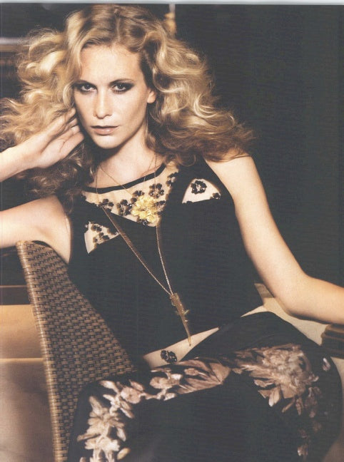 Poppy Delevingne wearing Begüm Salihoğlu haute couture pants and tops for the VOGUE magazine shooting 