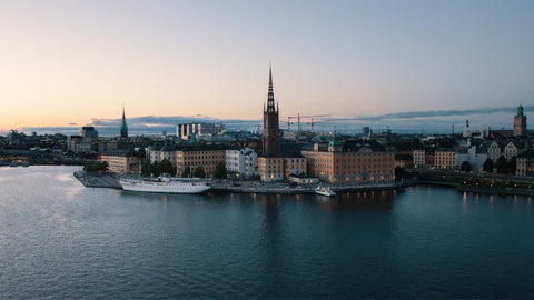 Image of the port on the Stockholm shore in sweden