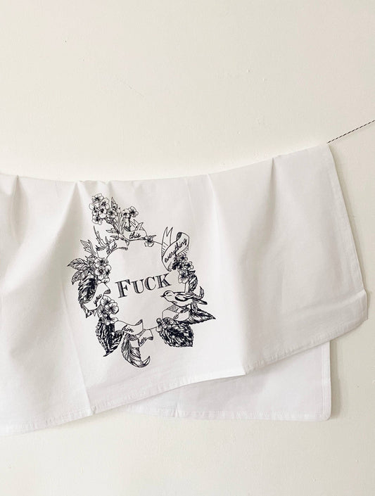 Fancy as Fuck Flower Kitchen Towel