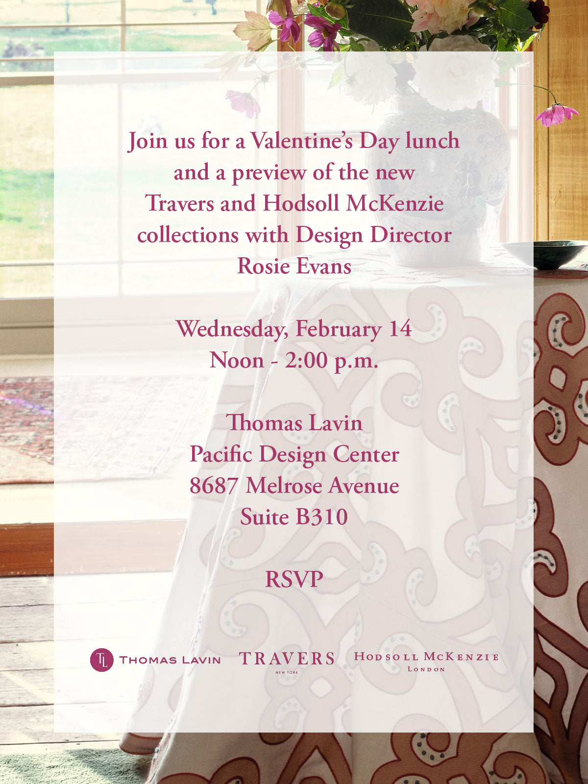 Thomas Lavin Valentine's Day Lunch Invitation Graphic