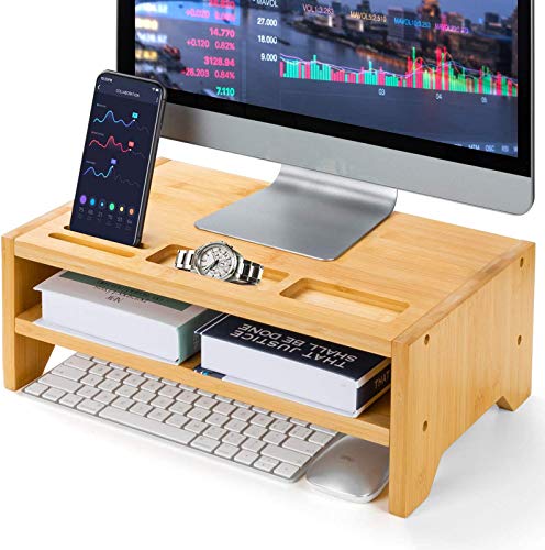 amada bamboo monitor stand