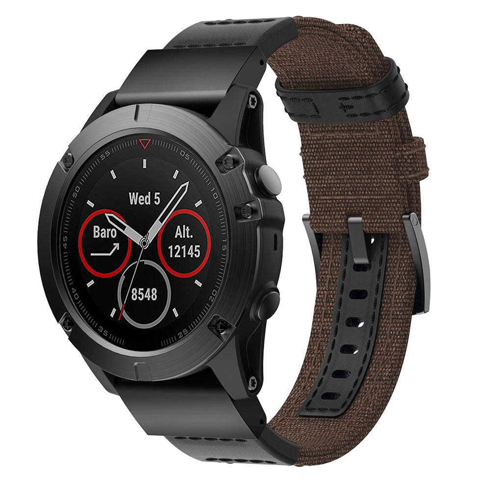 Canvas Strap for Garmin Fenix 3 / 3 HR / 5X / 5X Plus 6X – North Street Watch Co.