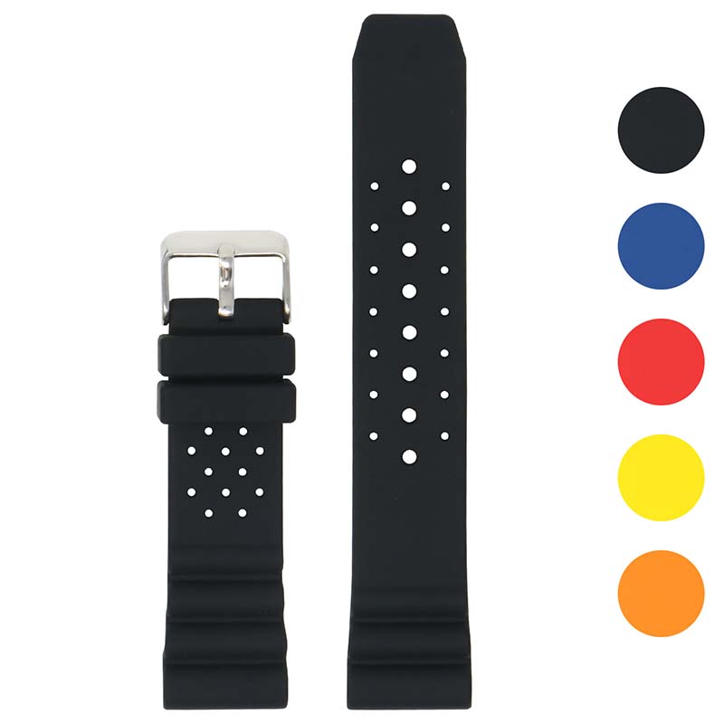 Perforated Rubber Strap for Seiko Diver | North Street Watch Co.