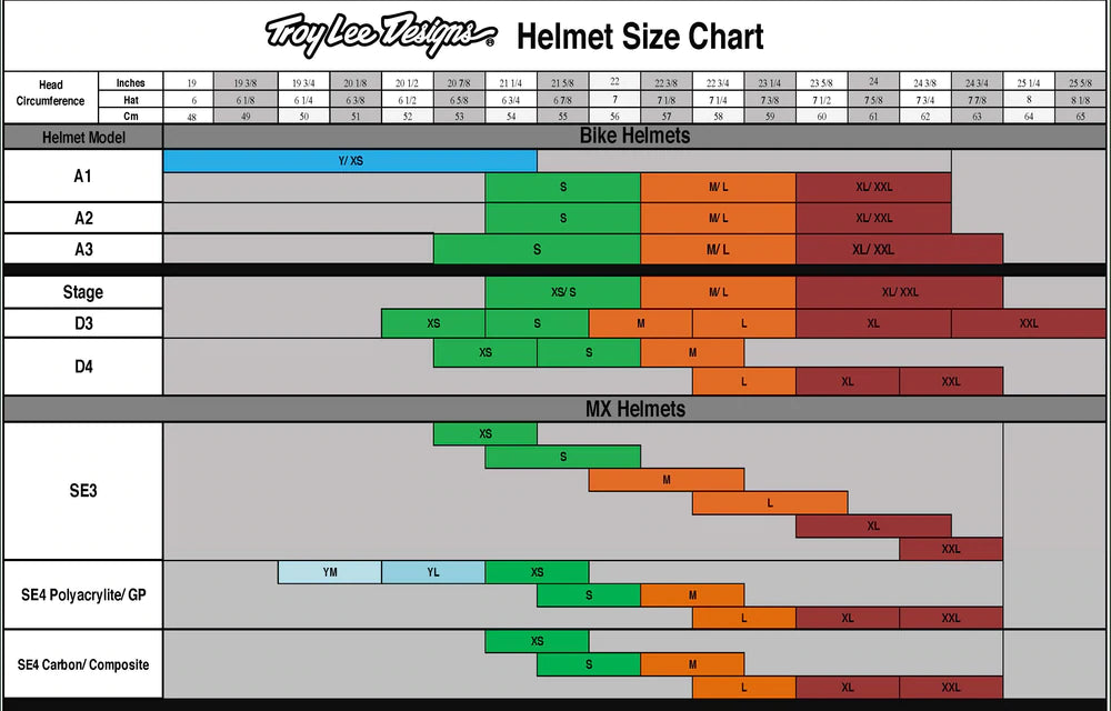 Fit Guide Troy Lee Designs Eu