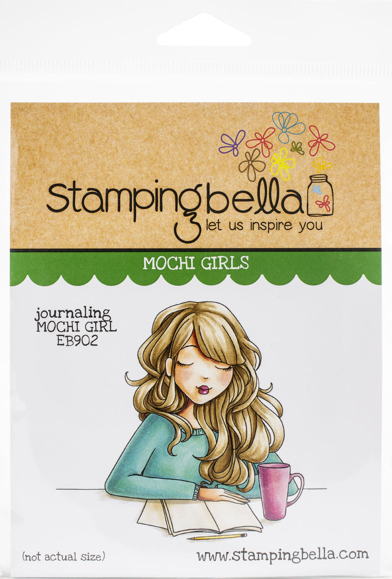 Stamping Bella Cling Stamps-Journaling Mochi Girl