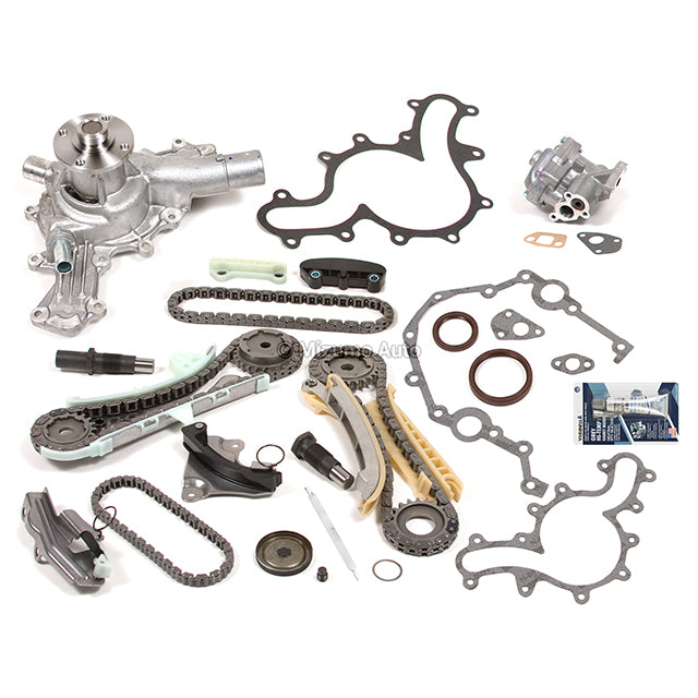 Ford Mazda Mercury 4.0L SOHC V6 Engine Timing Chain Kit w/ Gears+Water, Oil Pump