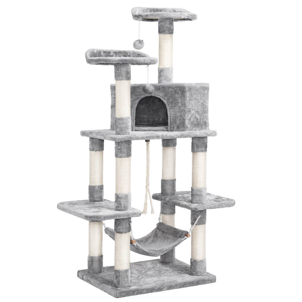 58.5” H Cat Tree w/Condo, Hammock 