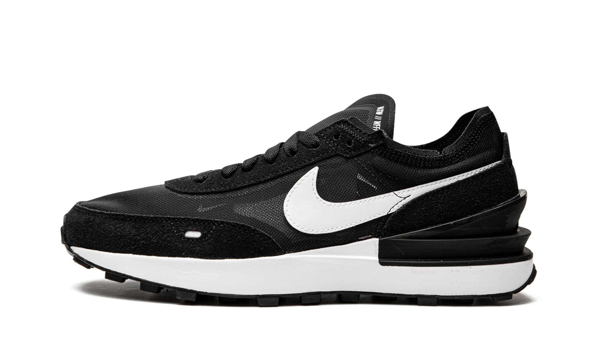 Waffle One Black White Swoosh - Nike - Kikikickz | Kikikickz