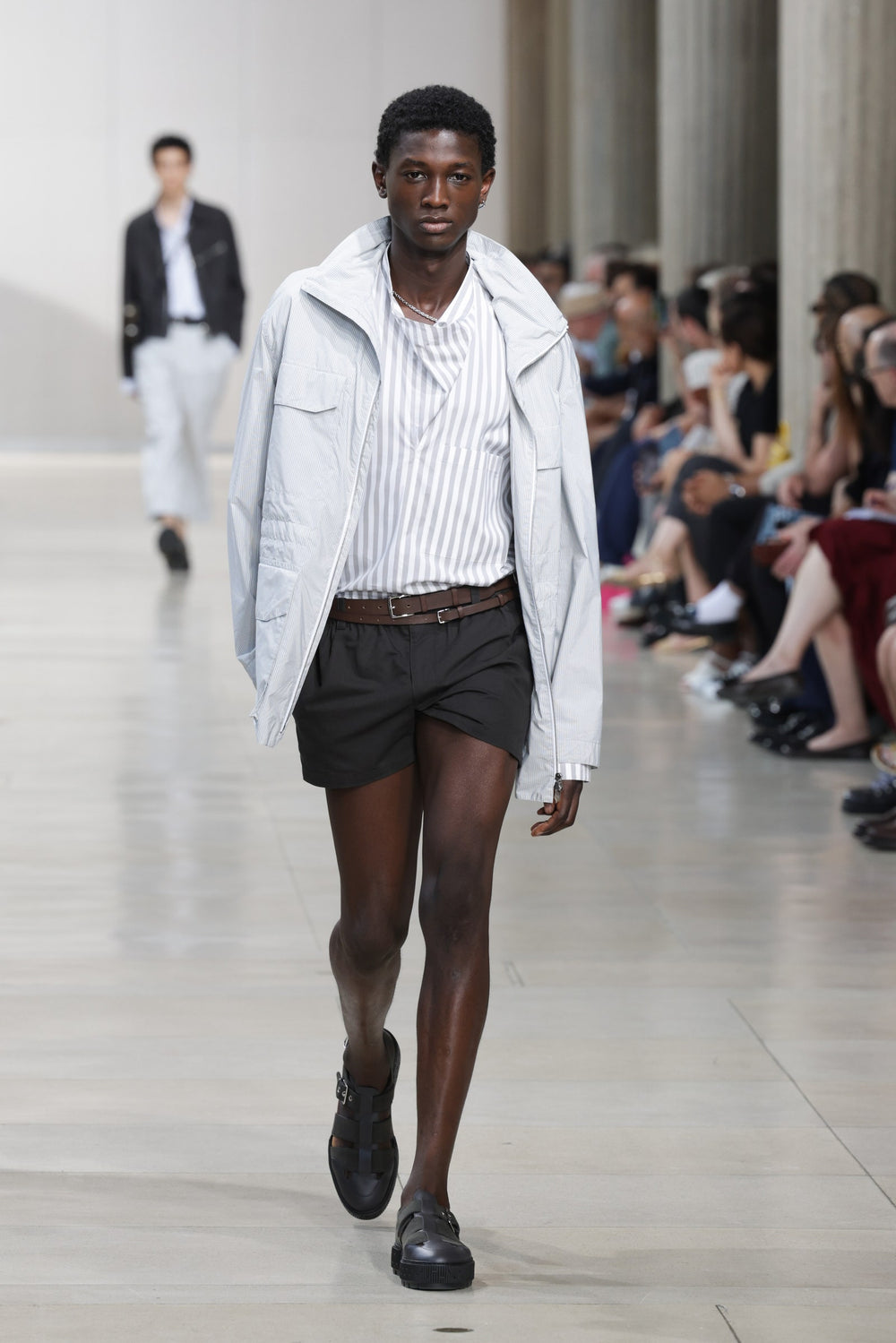 Pharrell Williams Wears Boot Pants at Loewe's Spring 2024 Men's Show –  Footwear News