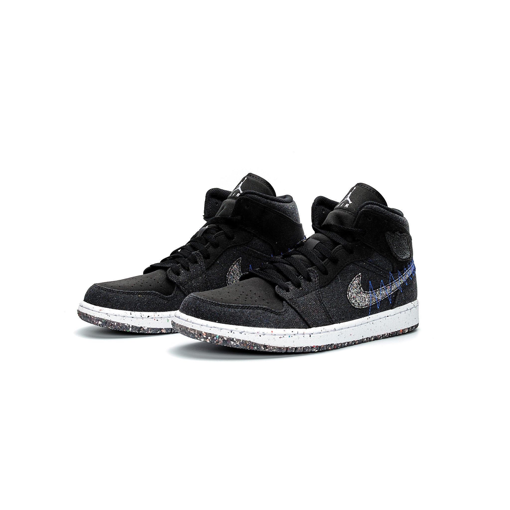 Jordan 1 Mid Crater Black