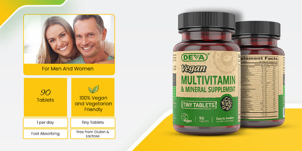 DEVA Tiny Tablets Vegan Multivitamins for Women & Men