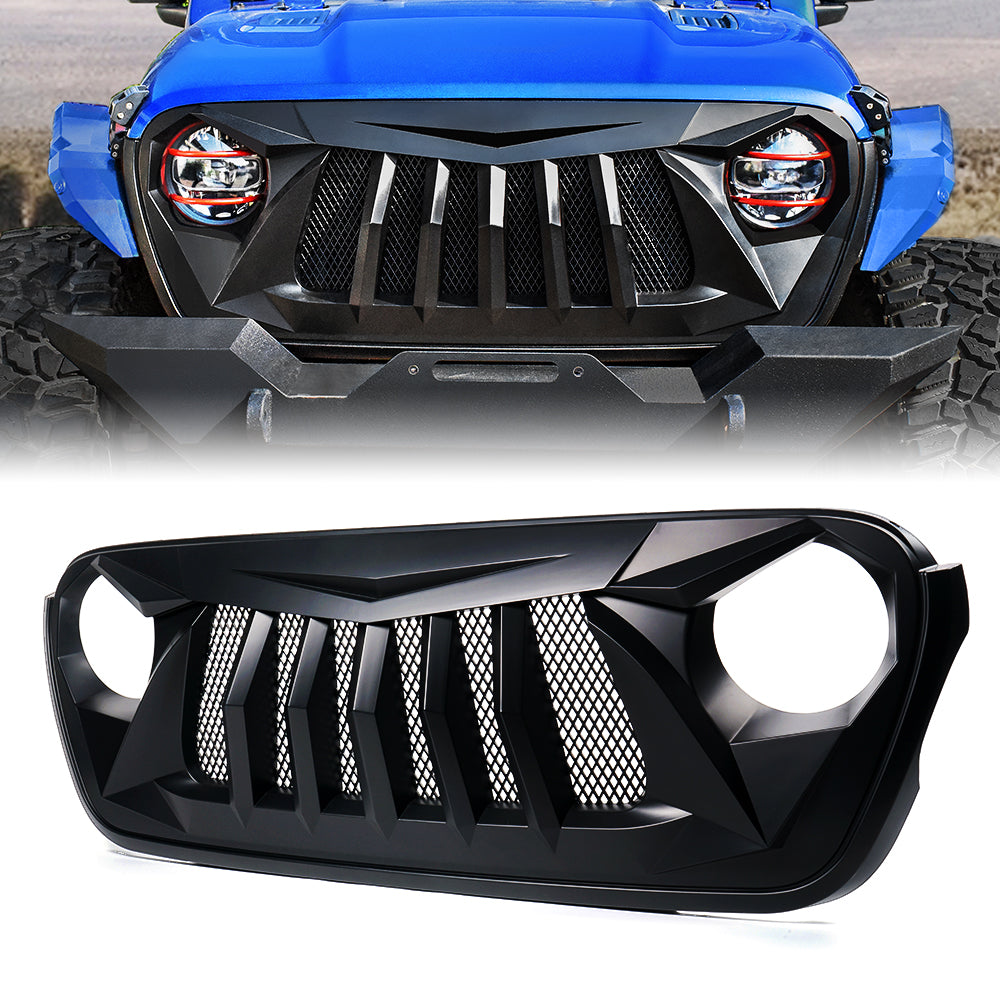 Angry Grille for Jeep Wrangler JL/JT Black Widow | Xprite USA